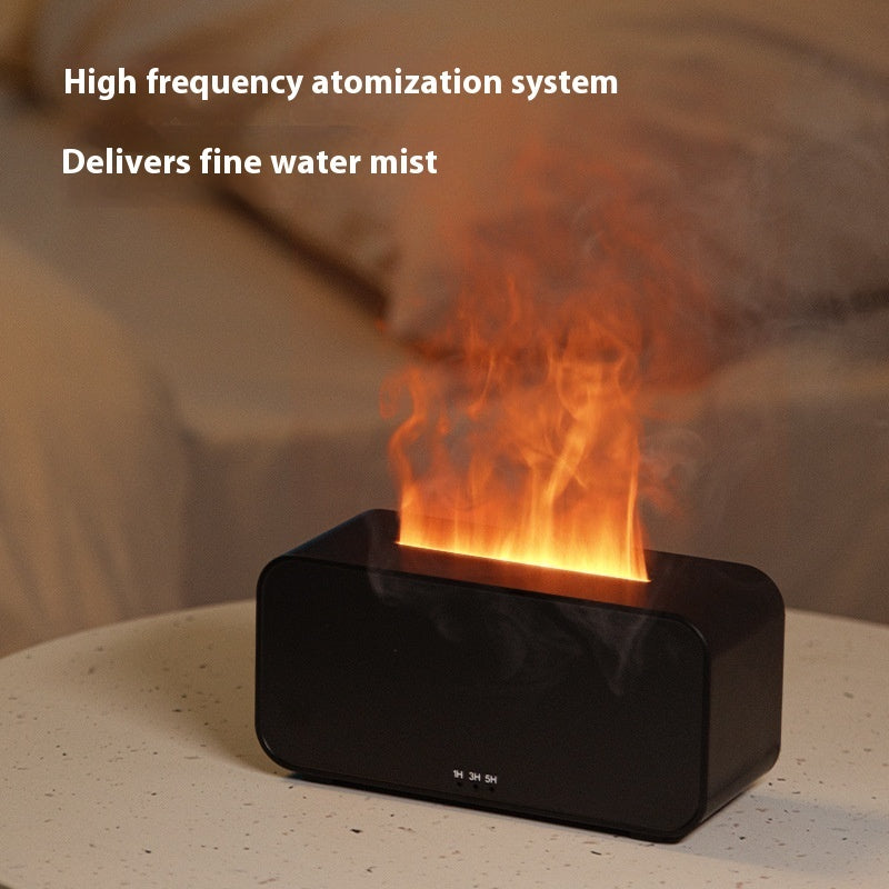 Flame effect diffuser for magical atmosphere, aromatherapy device