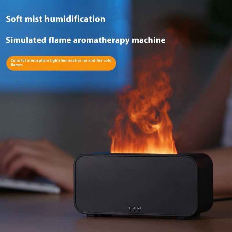 Flame effect diffuser for magical atmosphere, aromatherapy device